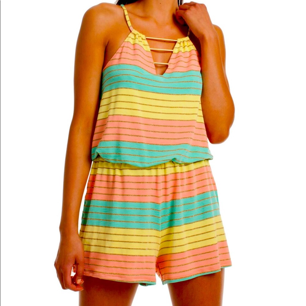 Trina Turk Laurex Romper Swim Cover Up Large